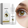 HOMTOPY eye color change product with packaging and close-up of hazel eye.